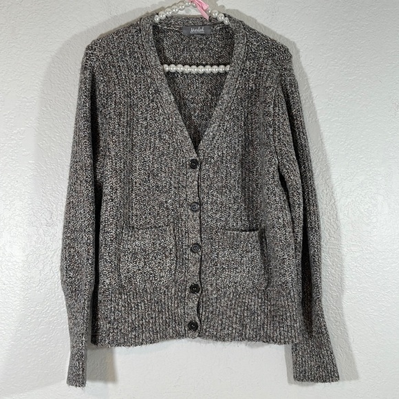 Marled Sweaters - MARLED REUNITED CLOTHING Button Front Brown Knit Cardigan Sweater Women XL